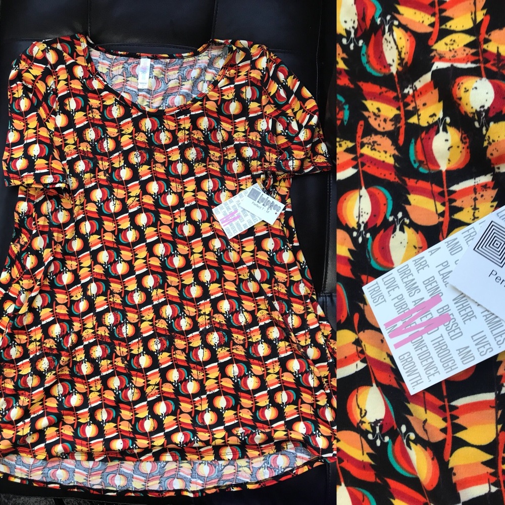 LulaRoe Perfect T M Orange Floral